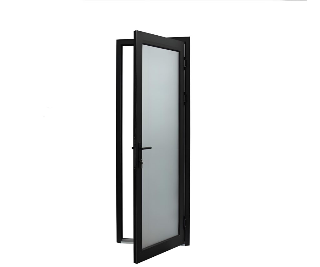 hinged door